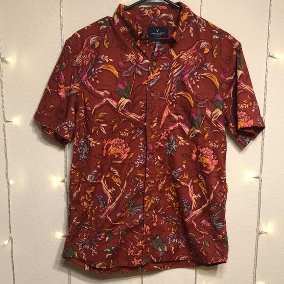 American Eagle Button Down Casual Dress Shirt Size Small - Picture 1 of 6
